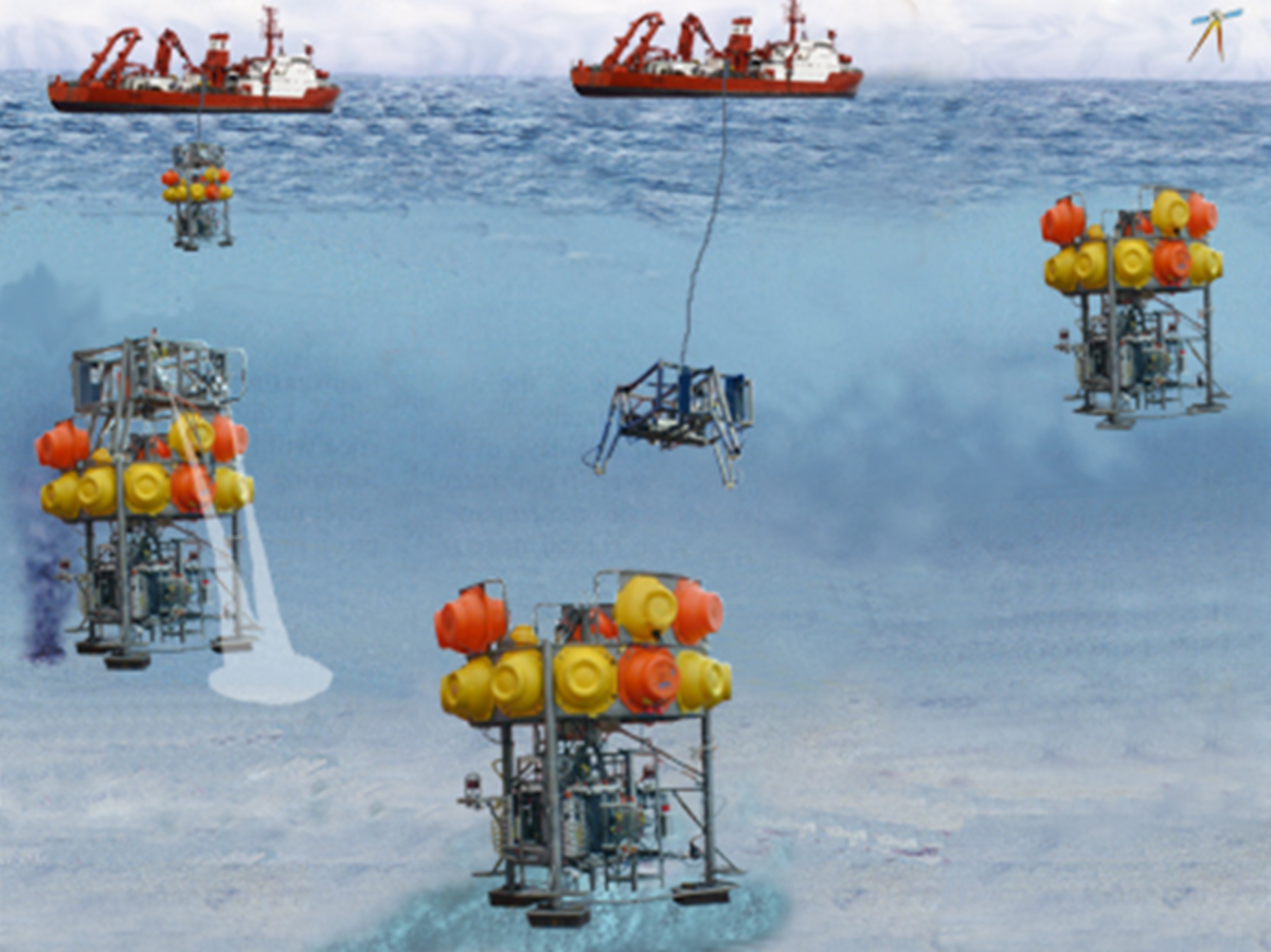 Targeted and soft lander deployment on the seafloor.