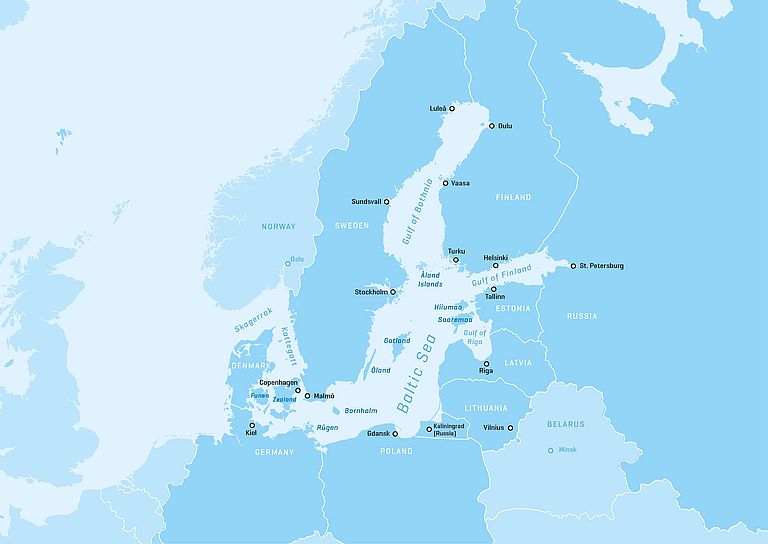 The Baltic Sea can be regarded as a model area for changes in the world ocean. Graphics: Christoph Kersten, GEOMAR.