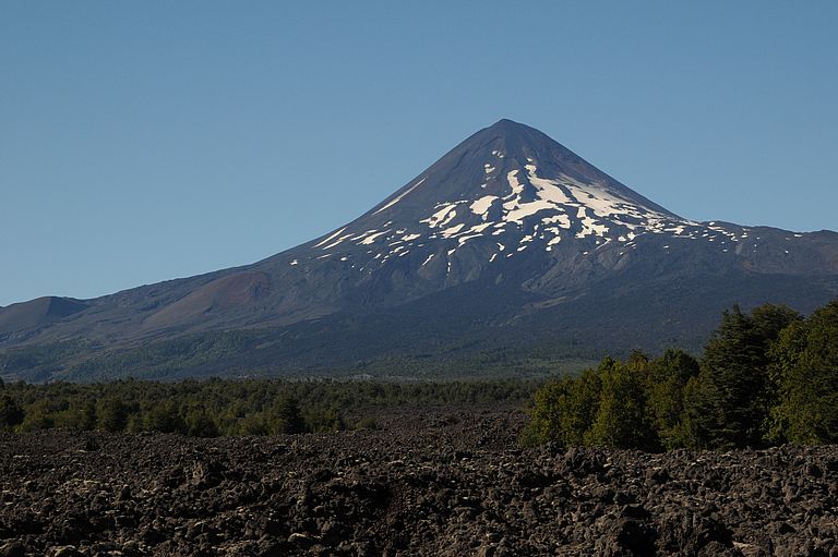 The Villarica volcanoe in Chile. Photo: M. Nicolai, GEOMAR
