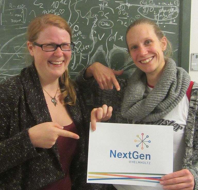 Meike Klischies und Kristin Burmeister vom NextGen Orga-Team. Foto: GEOMAR.
