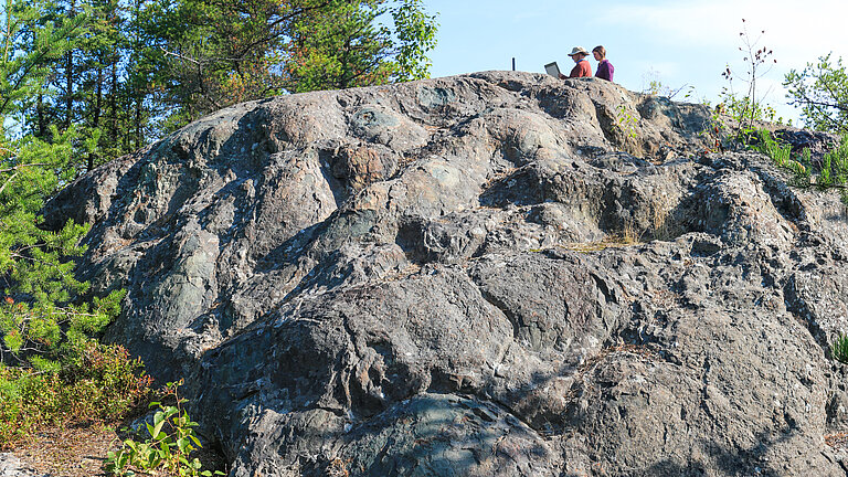 Bulging rock formations