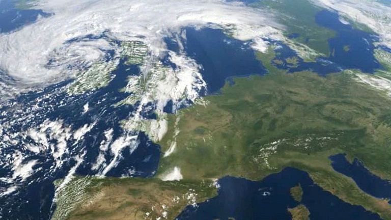 A picture of Europe as seen from space