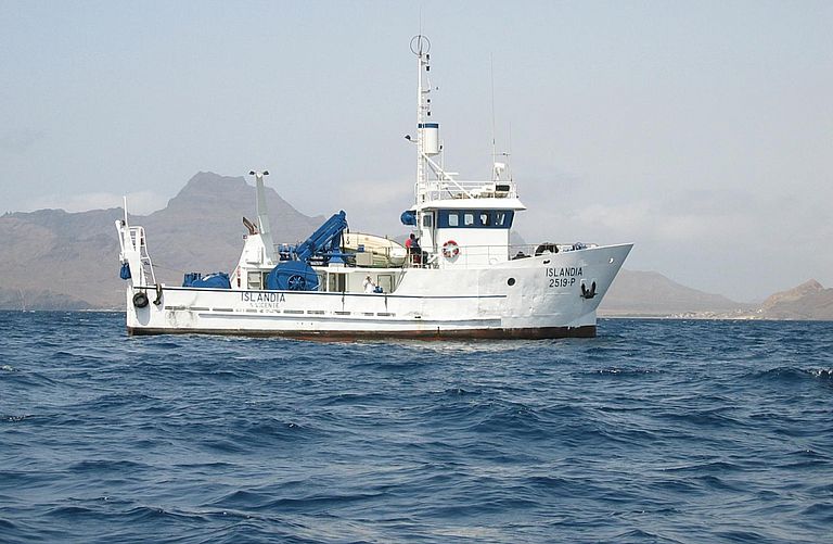 Das kapverdische Forschungsschiff Islandia. Quelle: GEOMAR.