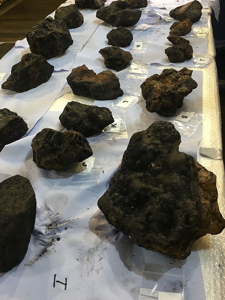 Rock samples from the deep sea floor onboard MARIA S. MERIAN. 