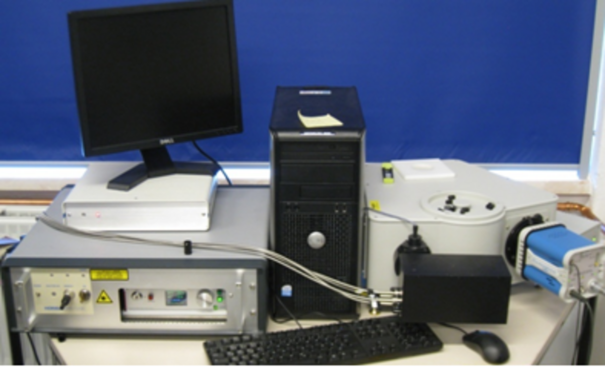 iHR SP320-U Raman spectrometer for measuring dissolved gases and solutes in the fluid pumped through the NESSI reactor.