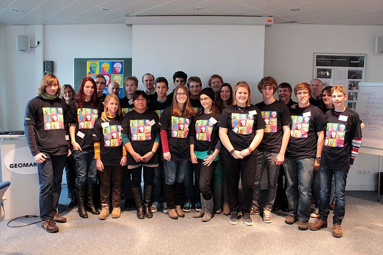 Die Teilnehmer des Kieler Workshops zum Helmholtz-Tag der Schülerlabore. Foto: J. Jensen, GEOMAR