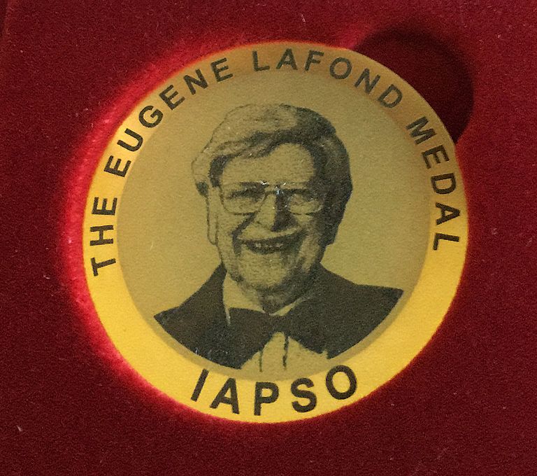 The Eugene LaFond Medal. Photo: Dr. Jonathan Durgadoo.