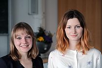 Die Trägerinnen des Annette Barthelt-Preises 2019: Miriam Seifert (li.) und Dr. Anastasia Zhuravleva. Foto: Jan Steffen/GEOMAR