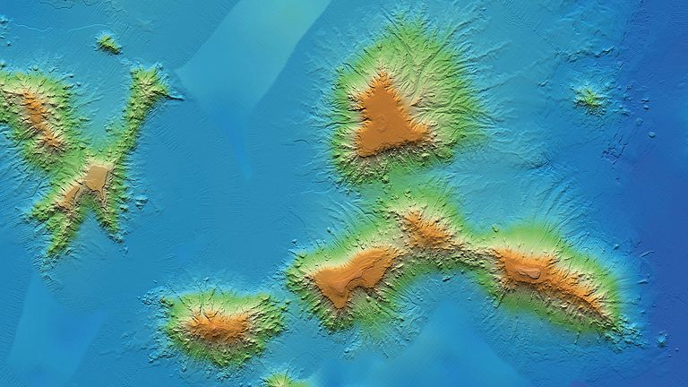 Die Grimaldi-Seamounts im tropischen Atlantik.