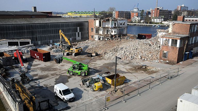 March 2016: Demolition work on building 6