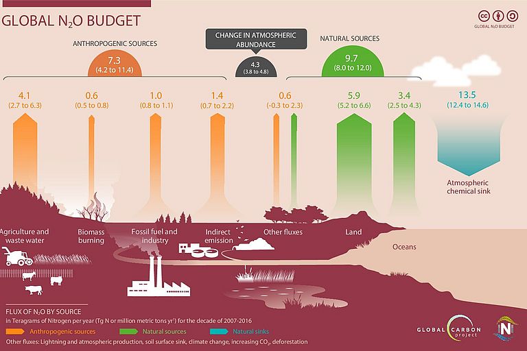 Infografik Globales N2O-Budget