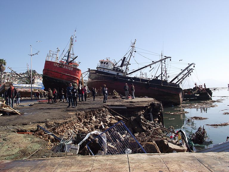 Das Illapel-Erdbeben löste einen Tsunami aus, der in der Hafenstadt Coquimbo erhebliche Zerstörungen anrichtete. Foto: User Sfs90 via wikimedia commons (CC-BY-SA-4.0)