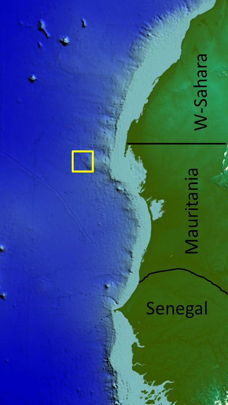Field of study off the West African coast. Map: Morelia Urlaub/GEOMAR