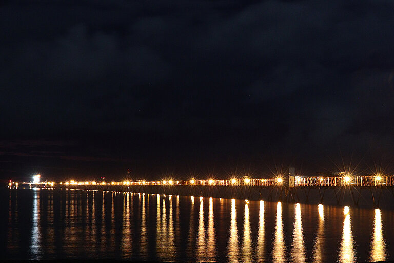 Night lights in Conception, Chile.