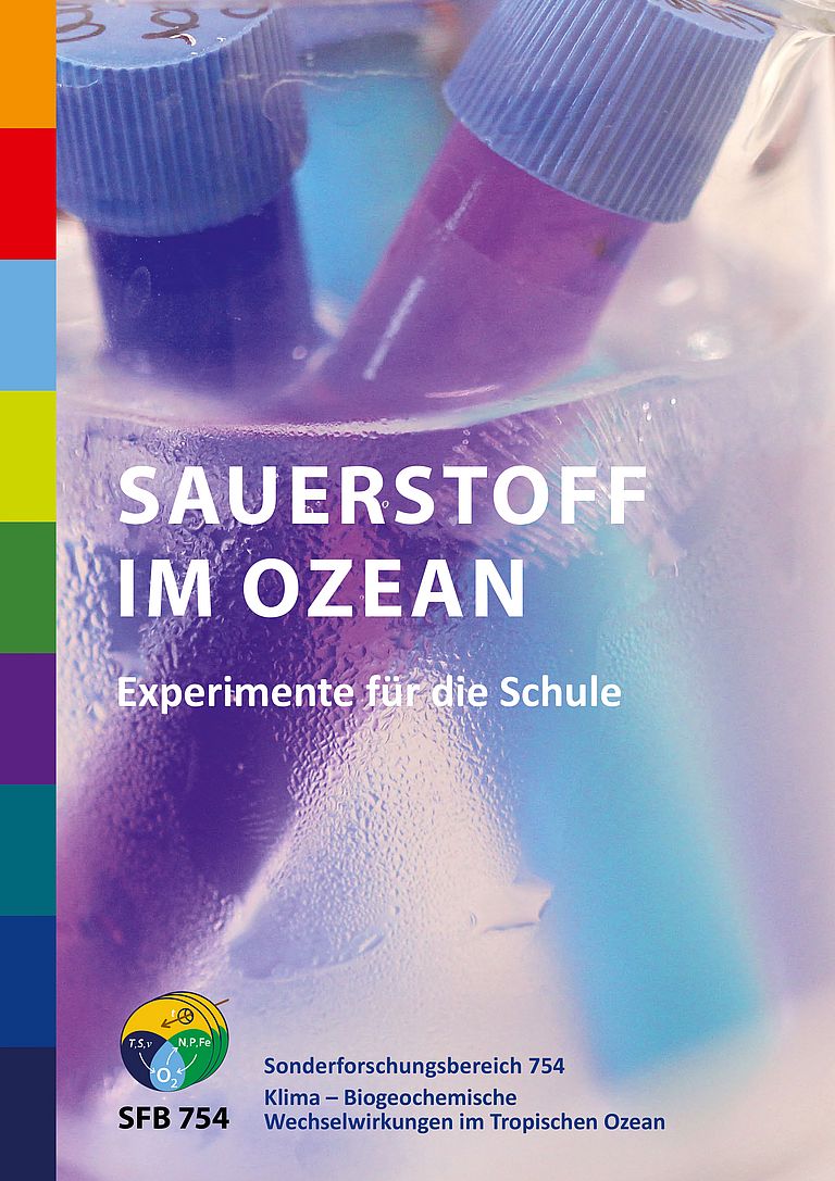 Die Broschüre  „Sauerstoff im Ozean – Experimente für die Schule“ (hier: Cover) ist ab sofort als Download verfügbar.