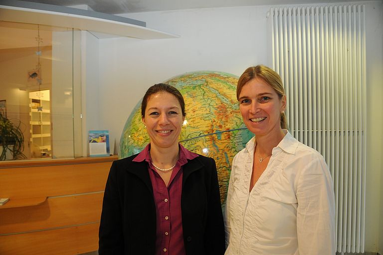 Prof. Dr. Katja Matthes (li) und Priv. Doz. Dr. habil Veronika Eyring. Foto: A. Villwock, GEOMAR