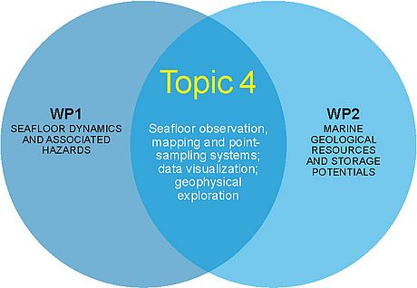 Workpackges within Topic 4 (see below) and their interactions.