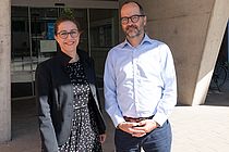 GEOMAR-Direktorin Professorin Dr. Katja Matthes und Sebastian Unger, Meeresschutzbeauftragter der Bundesregierung