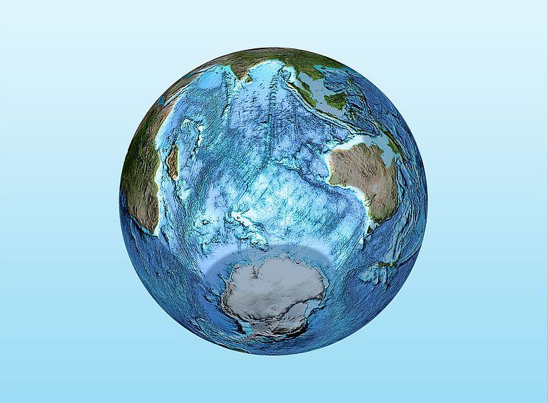 Der Indische Ozean ist der drittgrößte Ozean der Erde. Grafik: NOAA