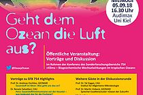 Veranstaltungsplakat "Geht dem Ozean die Luft aus?"