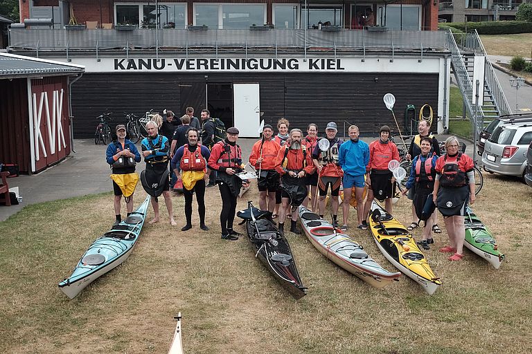 Teilnehmer der Kieler Kanu-Vereinigung. Foto: J. Steffen, GEOMAR.