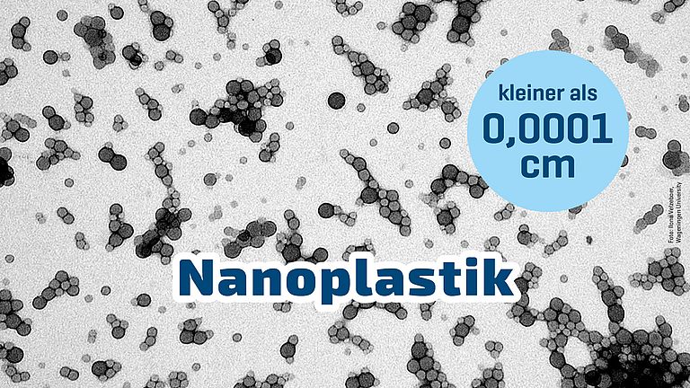 Nanoplastik: kleiner als 0,0001 Zentimeter (1 Mikrometer) 