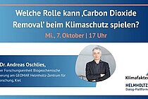 Prof. Dr. Andreas Oschlies, Leiter der Forschungseinheit Biogeochemische Modellierung am GEOMAR Helmholtz-Zentrum für Ozeanforschung Kiel
