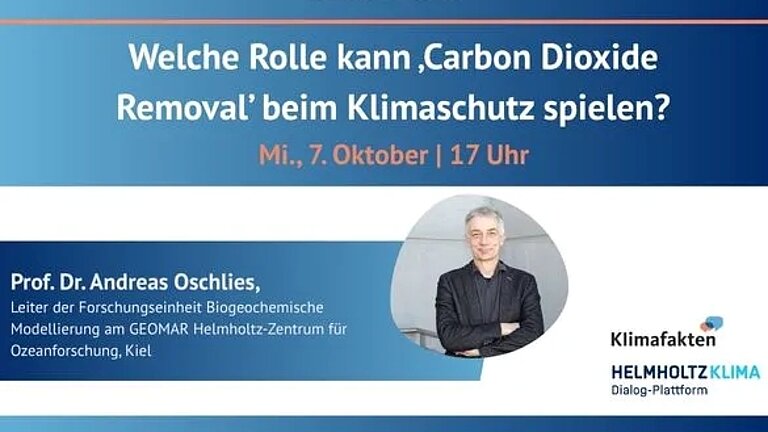 Prof. Dr. Andreas Oschlies, Leiter der Forschungseinheit Biogeochemische Modellierung am GEOMAR Helmholtz-Zentrum für Ozeanforschung Kiel