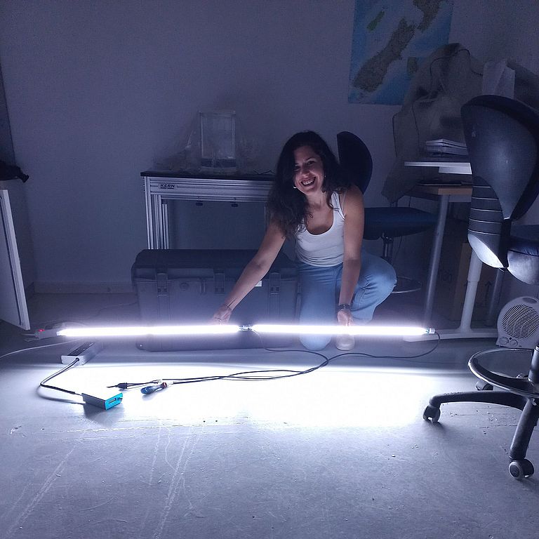 Light test in the laboratory in Spain.