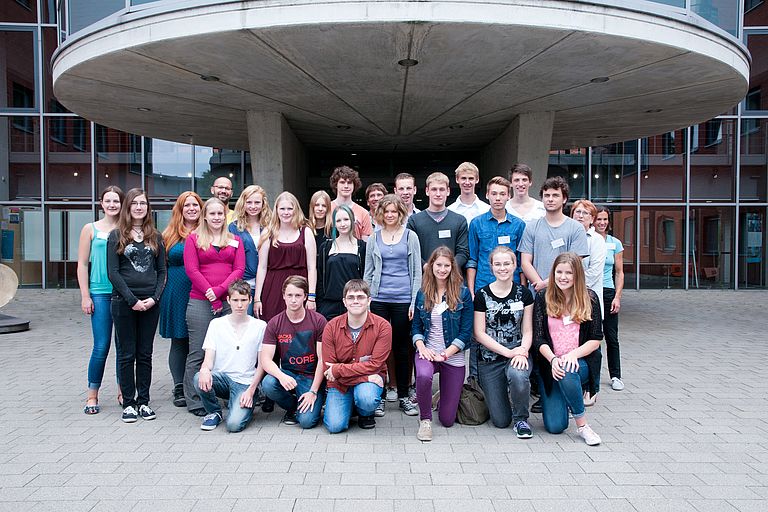 Die Teilnehmerinnen und Teilnehmer der 8. Sommerschule für Marine Geowissenschaften am GEOMAR im Juli 2014. Foto: J. Steffen, GEOMAR