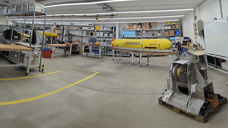 View of the AUV workshop