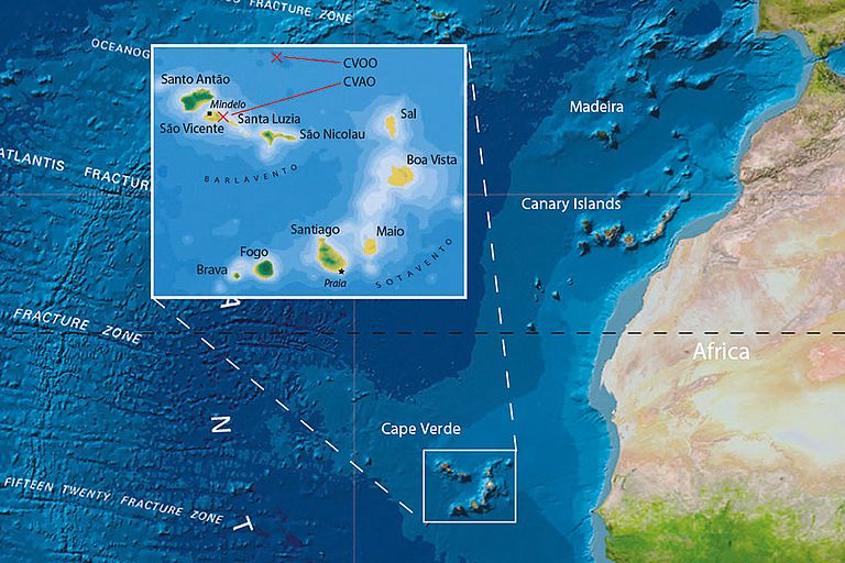 Die kapverdischen Inseln vor der westafrikanischen Küste im tropischen Nordostatlantik haben sich zu einem wichtigen Standort der internationalen Meeresforschung entwickelt.