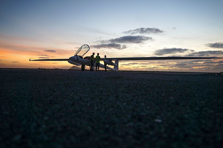 Die Insel Sal bildet in den nächsten Wochen die Basis für das Forschungsflugzeug Stemme. Foto: Burkard Baschek/HZG