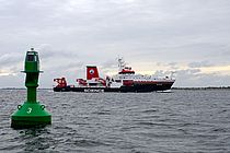 Schon im Juni war die neue SONNE während ihrer Erprobungsfahrten in Kiel. Jetzt kommt sie für die offizielle Vorstellung an die Förde. Foto: J. Steffen, GEOMAR