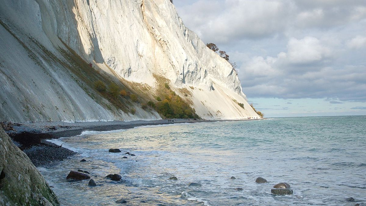 Chalk cliffs on the islands of Mon