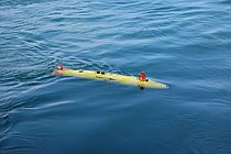 During Expedition SO 244, Leg I, the seabed off Chile was measured precisely with the AUV Abyss to find favorable locations for GeoSea array. Photo: E. Söding, Future Ocean.