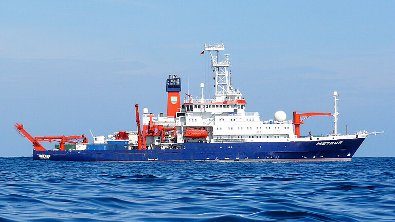 Research vessel at sea