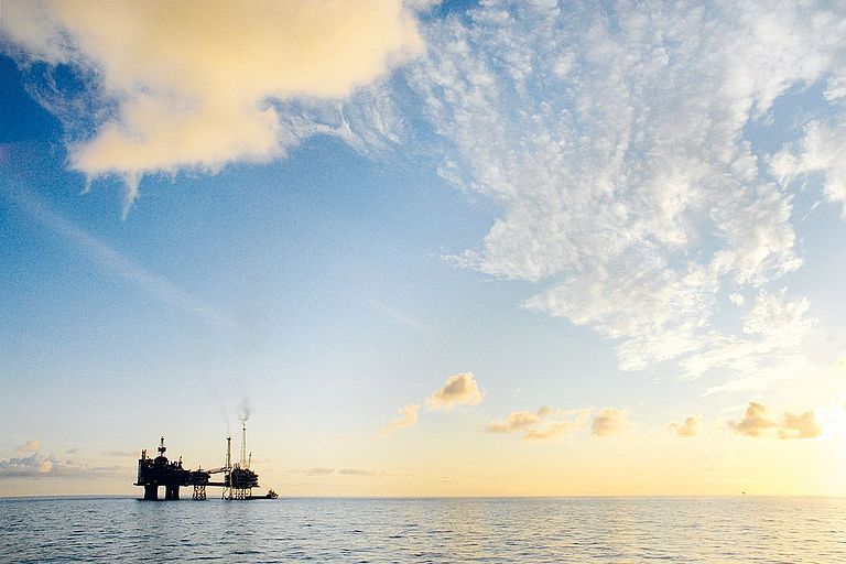 Ölförderplattform in der Nordsee. Foto: Peter Linke / GEOMAR