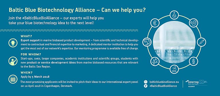 4. Aufruf zur Einreichung von Ideen bei der  Baltic Blue Biotechnology Alliance