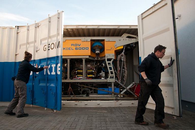 Willkommen zurück in Kiel, ROV KIEL 6000! Foto: J. Steffen, GEOMAR
