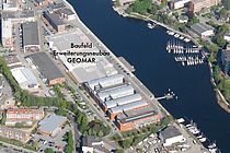 Das Baufeld für den Erweiterungsneubau des GEOMAR auf dem Seefischmarktgelände am Kieler Ostufer. Foto: C. Dullo, GEOMAR.