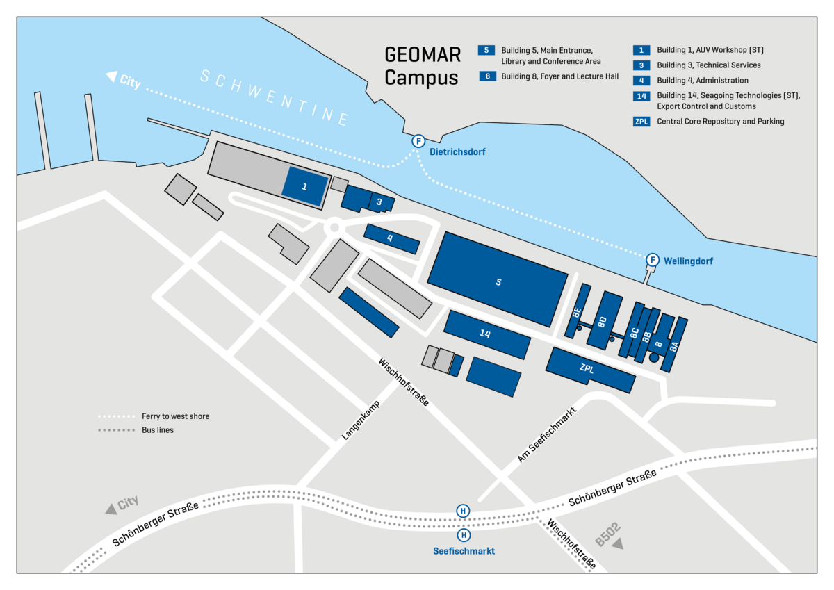 GEOMAR Campus Map