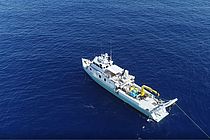 Research vessel Hercules in the Mediterranean. Photo: A. Micallef.
