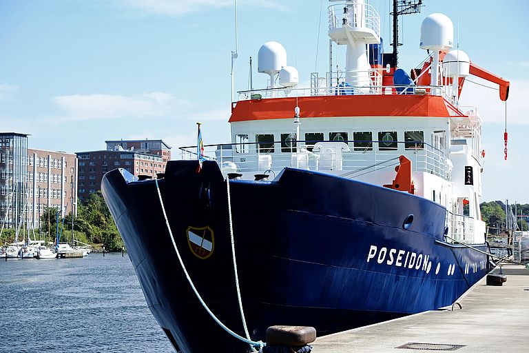 Die POSEIDON in ihrem Heimathafen Kiel. Foto: Jan Steffen, GEOMAR