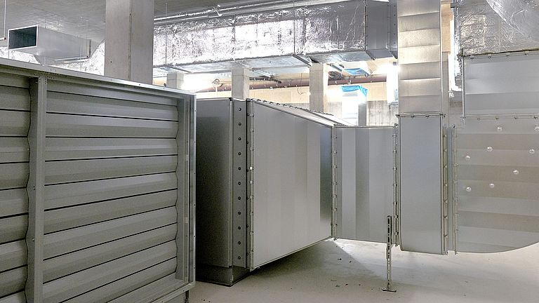 Ventilation center in the basement