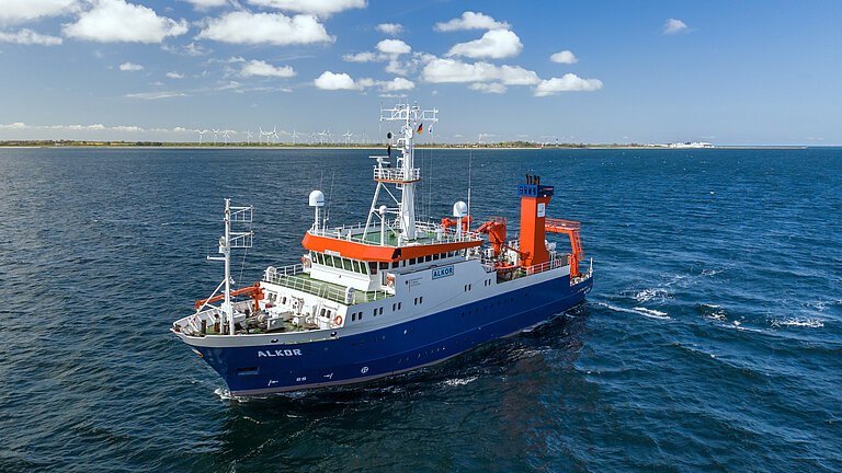 Research vessel in the Baltic Sea