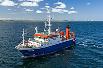 Research vessel in the Baltic Sea