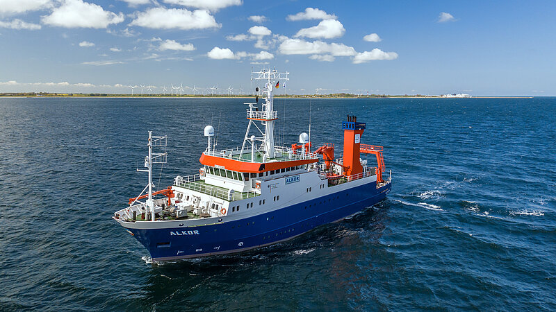 Research vessel in the Baltic Sea