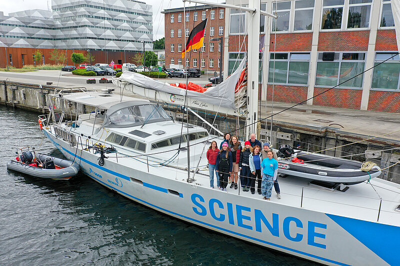 Scientists on the Malizia Explorer