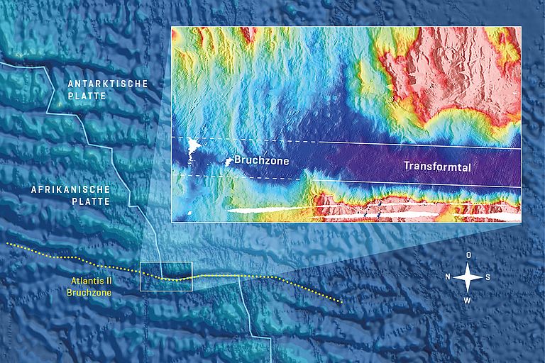 Example of an oceanic transform fault: The Atlantis II fracture zone in the southwestern Indian Ocean 